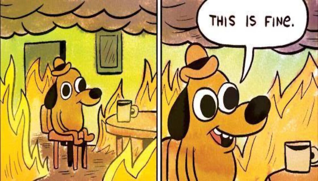 this is fine meme