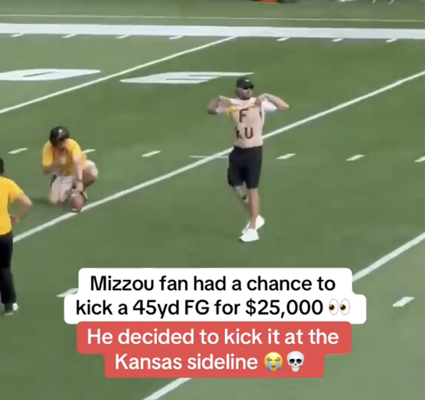 Mizzou fan wastes kick
